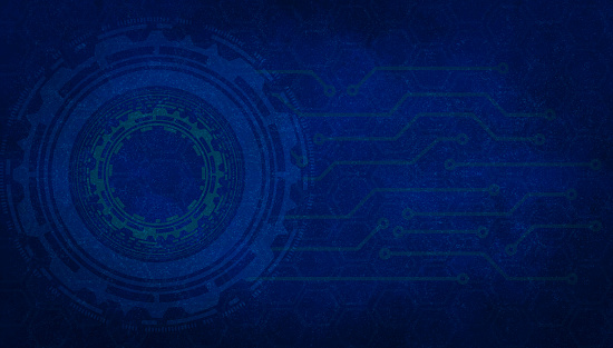 High Technology Futuristic  Networking Blockchain Blue  Background