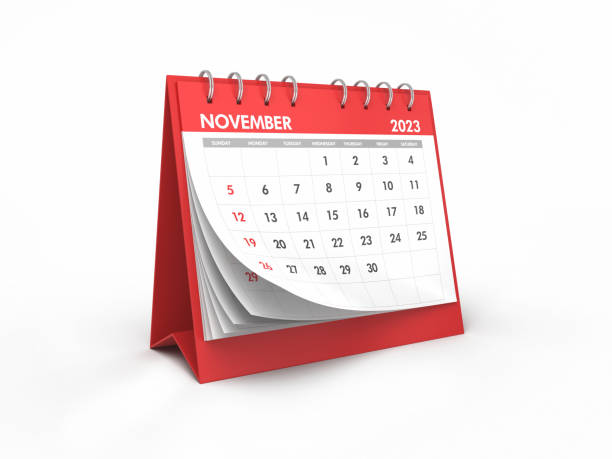 istock November 2023 Desk Calendar Object + Shadow Clipping Path 1492447325