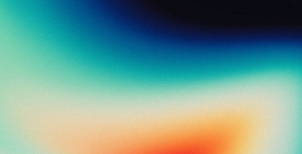 istock Orange teal white blue black gradient wave background grainy textured vibrant music poster backdrop design 1492459782