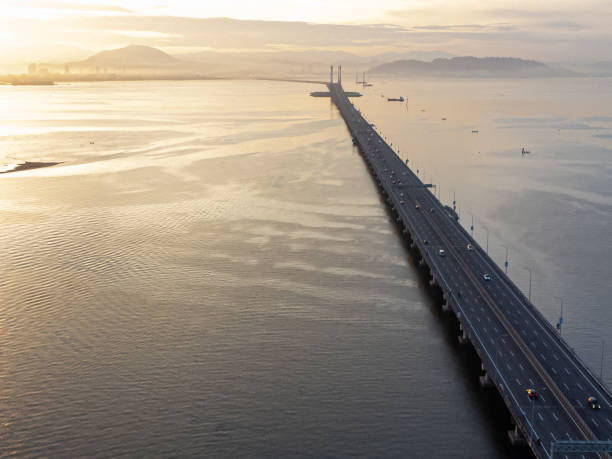 istock Sun rising on the Penang Bridge. 1492470661