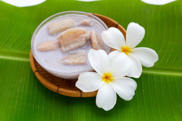 istock Banana in coconut milk. Thai dessert 1492485984