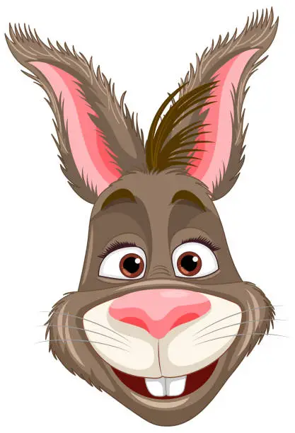 Vector illustration of Cute rabbit cartoon character