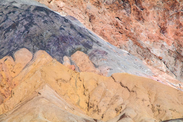 The colorful rock formations located in Death Valley National Park, known as the Artists Pallet.