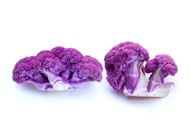 istock Purple cauliflower on white background. 1492500041