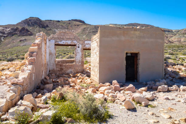 A building at Rhyolite ghost town in Death Valley National Park