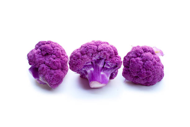 istock Purple cauliflower on white background. 1492503989