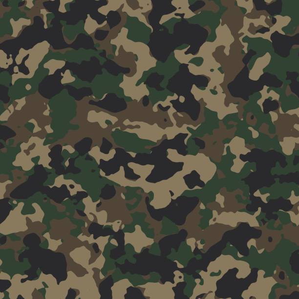 istock Green hunting camouflage. Military camouflage. 1492514815