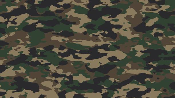 istock Green hunting camouflage. Military camouflage. 1492514819