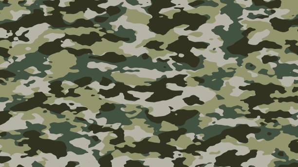 istock Green hunting camouflage. Military camouflage. 1492514941