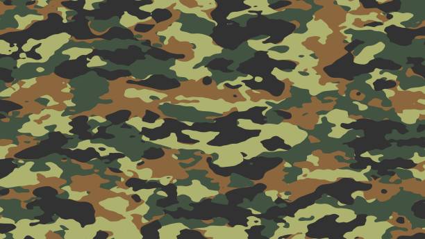 istock Green hunting camouflage. Military camouflage. 1492514950
