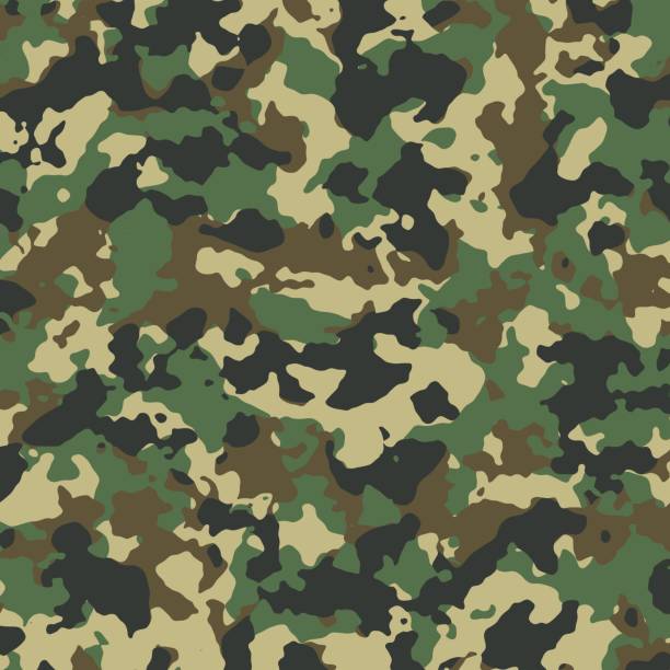 istock Green hunting camouflage. Military camouflage. 1492515066