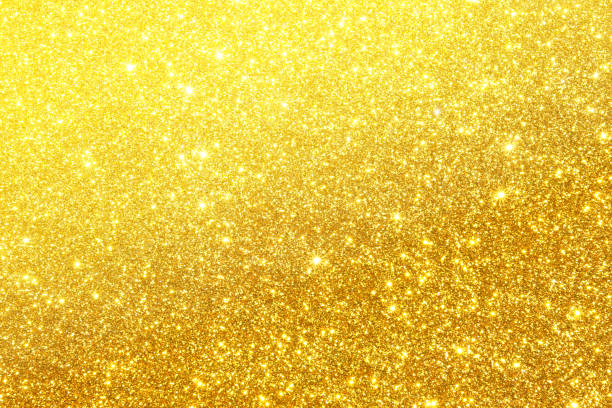 Golden glitter stock photo