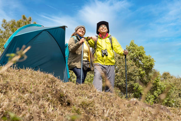 istock Senior couple hiking. 1492518399