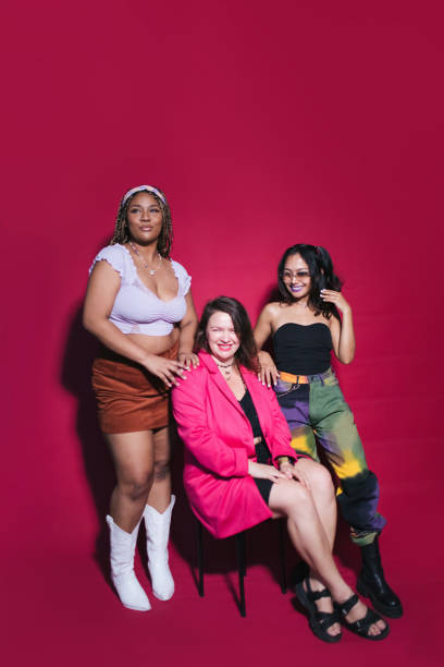 istock Diverse Gal Pals In Front of Pink Backdrop 1492521141