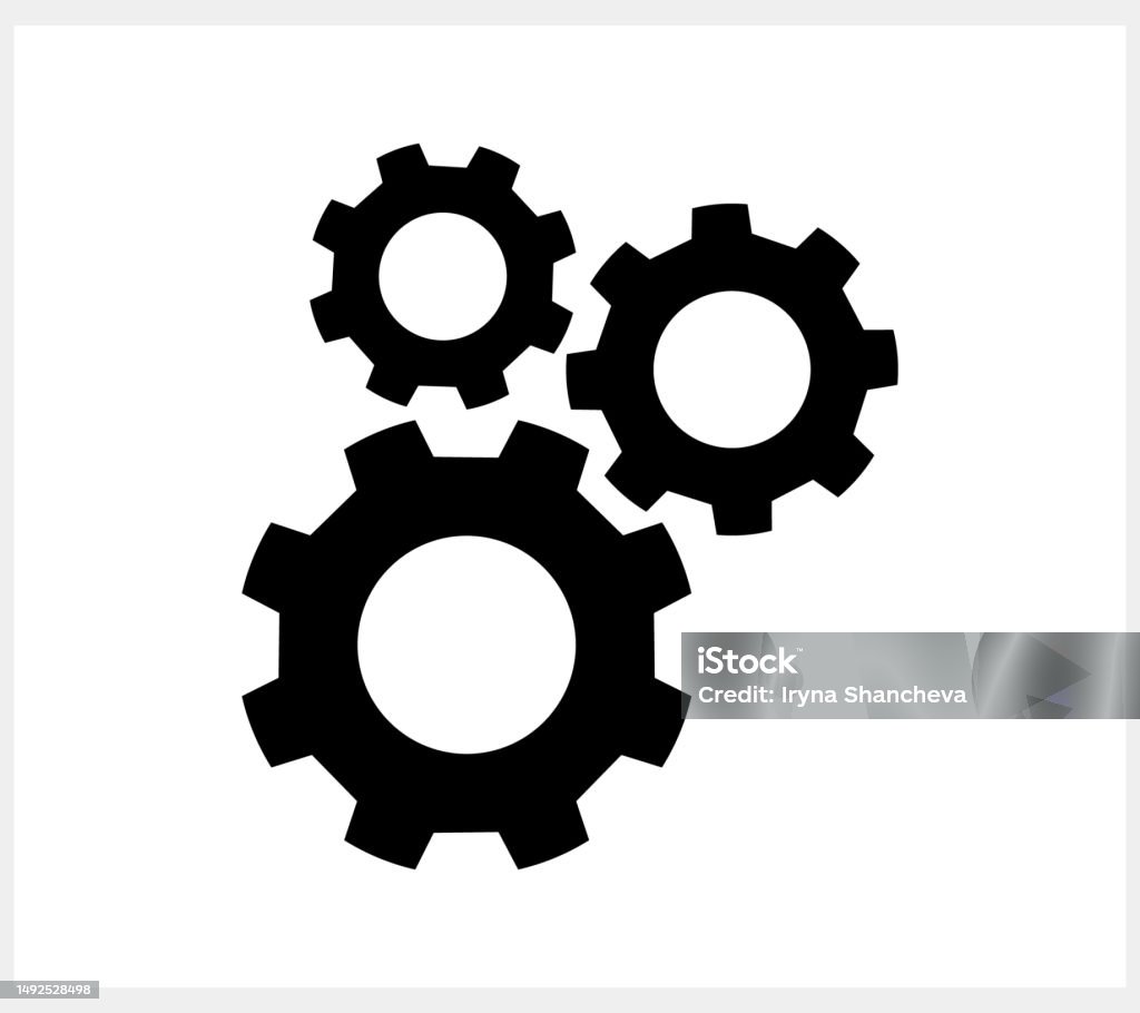 Isolated Vector Gears Doodle Setting Gears Clipart Isolated Hand Drawn Vector Illustration ...