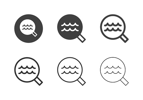 Searching Water Icons Multi Series Vector EPS File.