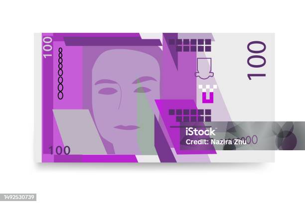 Gip Bank Notes Gibraltar Pound Vector Illustration Gibraltar Money Set Bundle ...