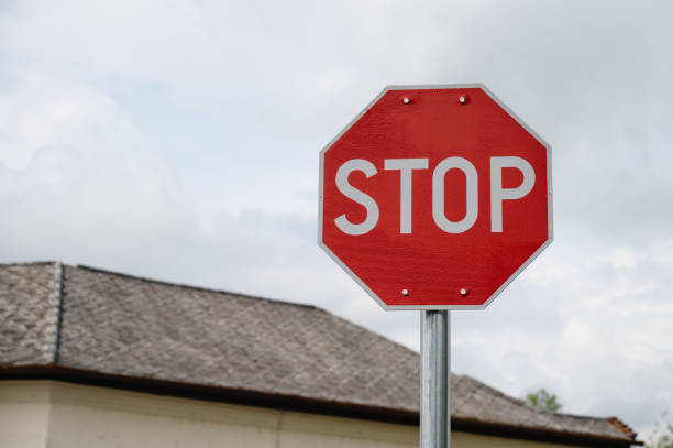 istock Stop sign in city 1492533892