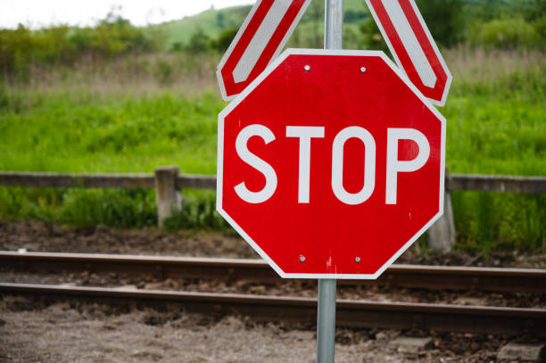 Stop sign in city