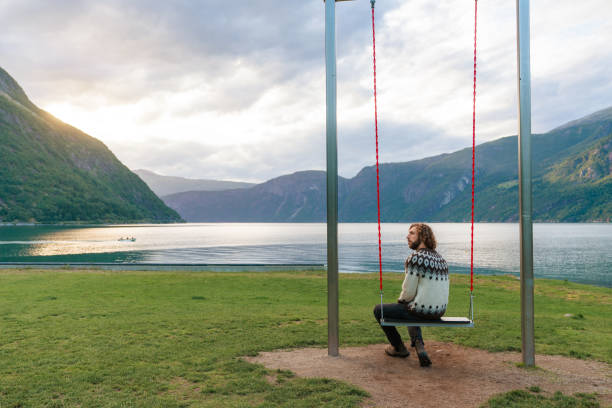istock Man on the swing in Norway 1492541904