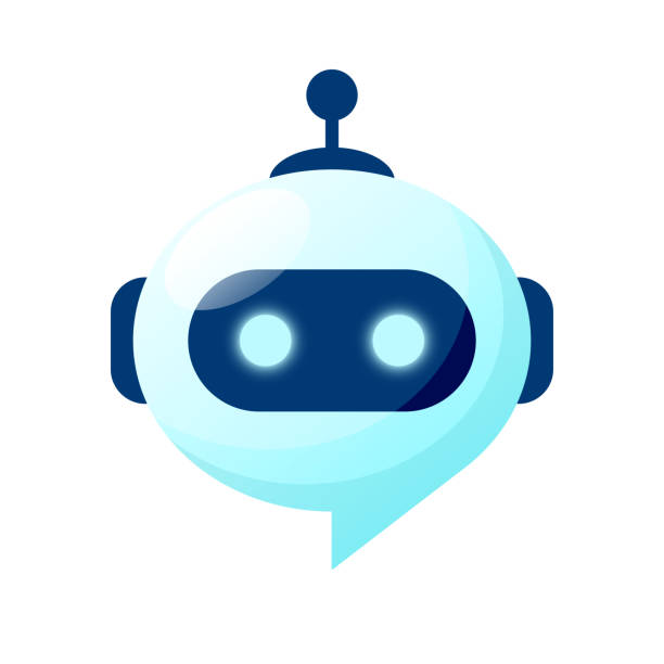 ilustraciones, imágenes clip art, dibujos animados e iconos de stock de icono del logotipo del chatbot - bot-de-internet