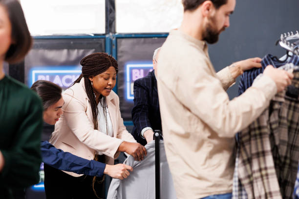 istock Black Friday shoppers hunt for bargains 1492548301