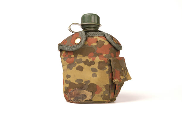 istock flask plastic army green not new in a camouflage cover on a white background 1492552701
