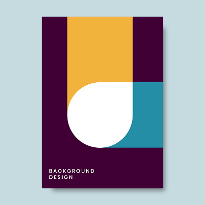 Book cover brochure designs in geometric style. Vector illustration
