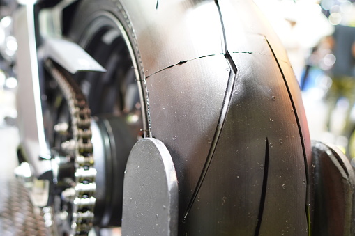 Close-up Motor cycle tire