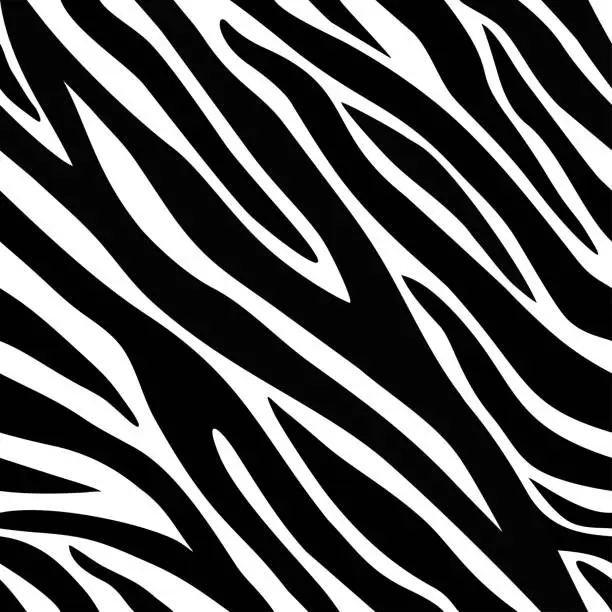 Vector illustration of Zebra print