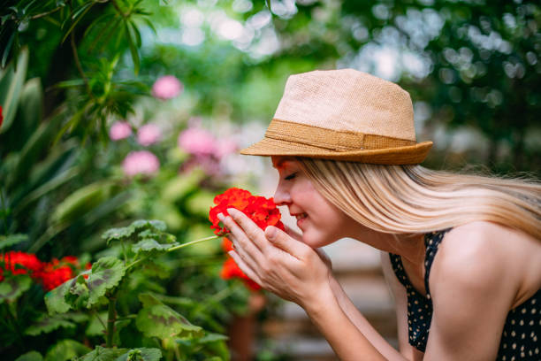 Happy Woman in the Garden
