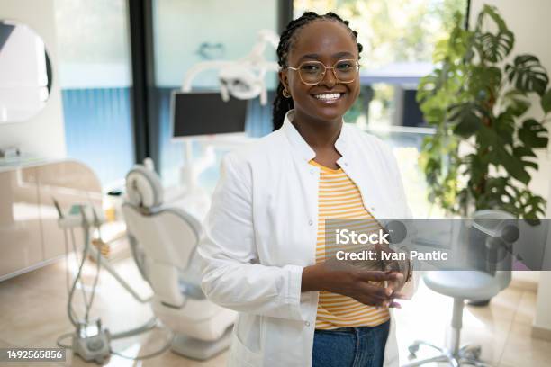 Portrait Of Happy African American Female Dentists Stock Photo - Download Image Now