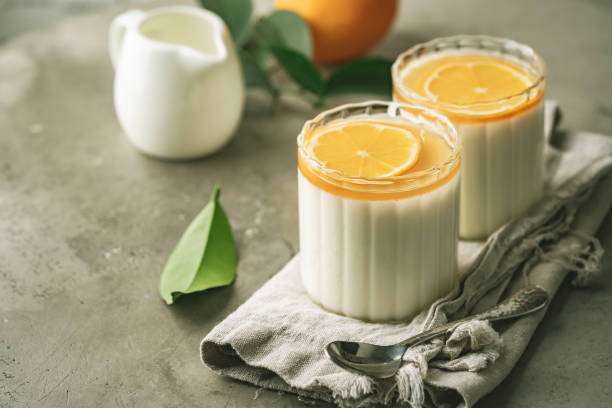 istock Dessert panna cotta with lemon 1492567441