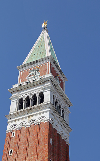 St Mark's Tower, partial view, Venice, Italy