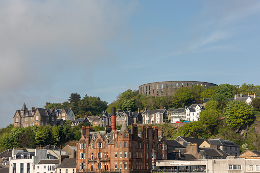 historical McCaig's Tower at Battery Hill at oban glasgow scotland england uk