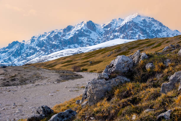 Gran Sasso National Park - Campo Imperatore plain - Abruzzo region in Italy