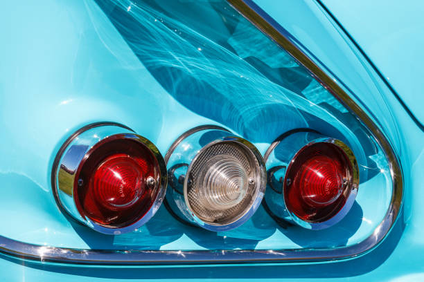 Stockholm, Sweden-July, 2018: American classic car with tail lights