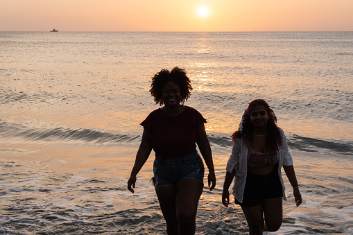 Afro Friends enjoying the picturesque sunset