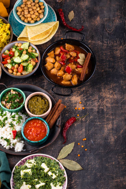 istock Assorted of traditional Indian food. 1492580001