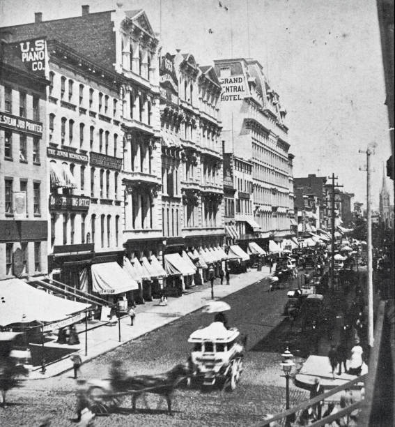 istock New York City, Broadway, between Bleecker and West 3rd Street, 1880 1492581797