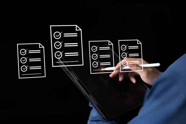 istock Online business contract Electronic signature, e-signing, digital document management, paperless office , working touch screen tablet. 1492582229