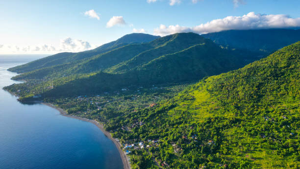 istock Aerial view of Amed - Bali. 1492583999
