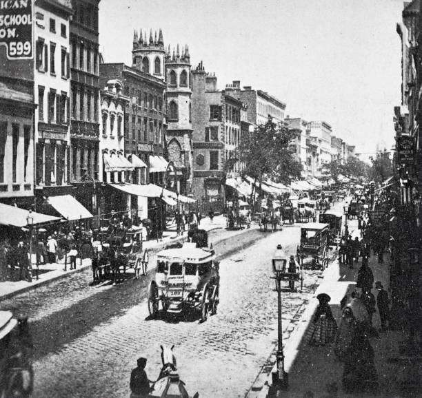 istock New York City, Broadway, north from Metropolitan hotel, 1860 1492592801