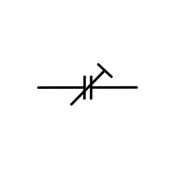 capacitor electronics part vector capacitor electronics part vector logo symbol on black white background silhouette of electrical fuse stock illustrations