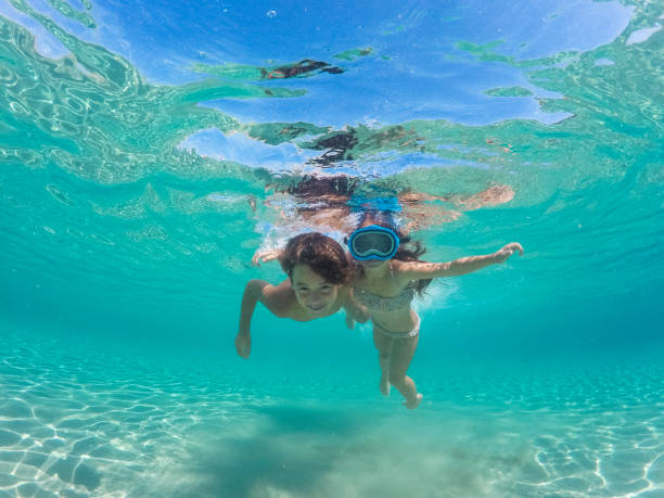 istock Children having fun diving underwater on their summer vacation 1492597133