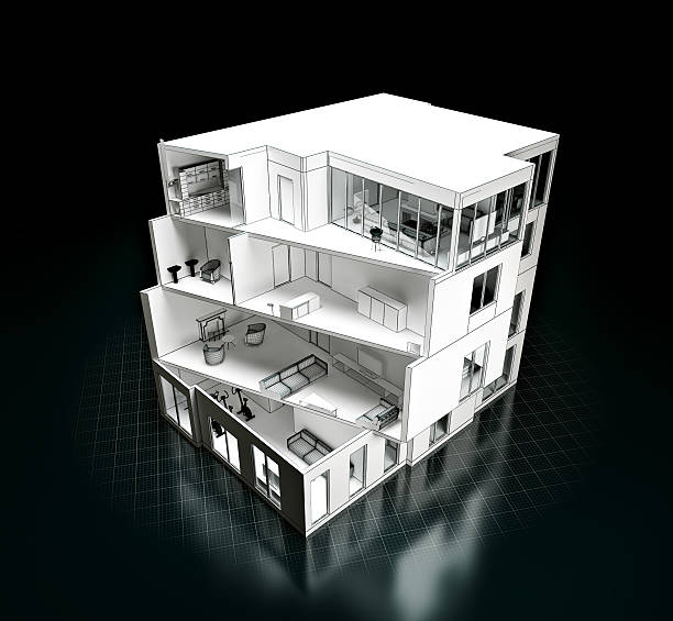 istock Cross section of a house project with several floors 149259991