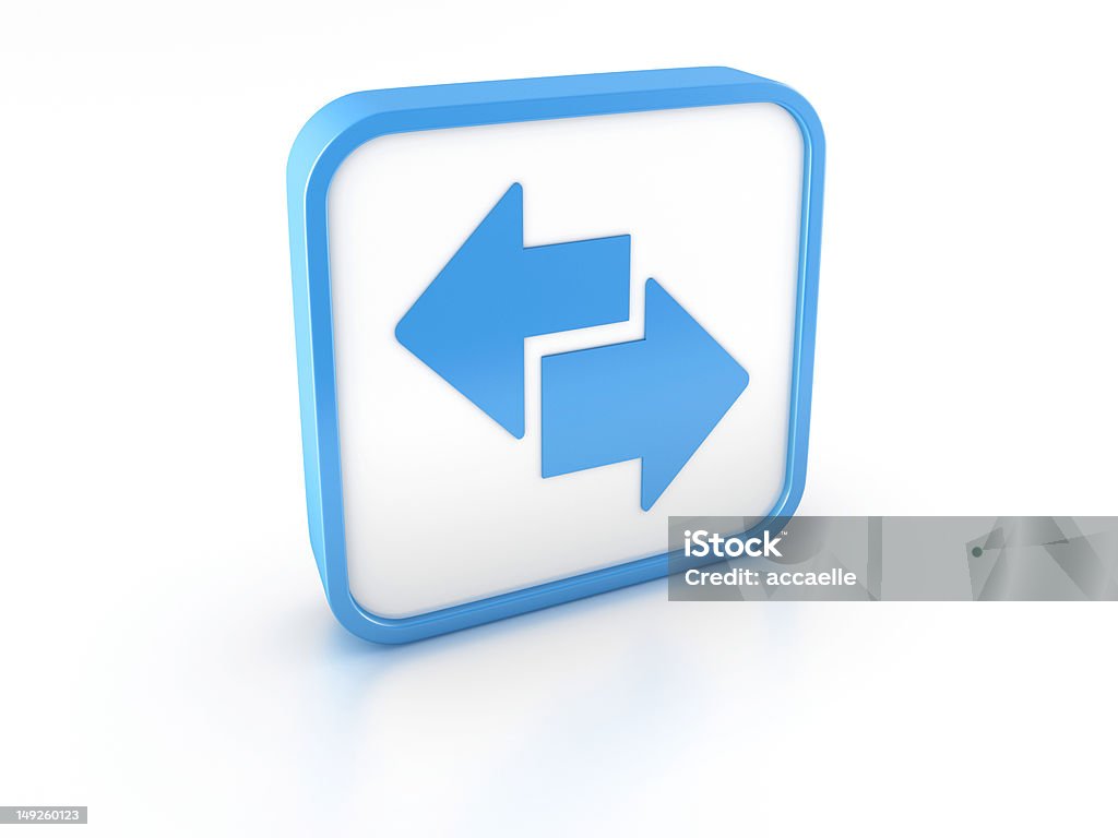 3 d forma de compartir icono - Foto de stock de Azul libre de derechos