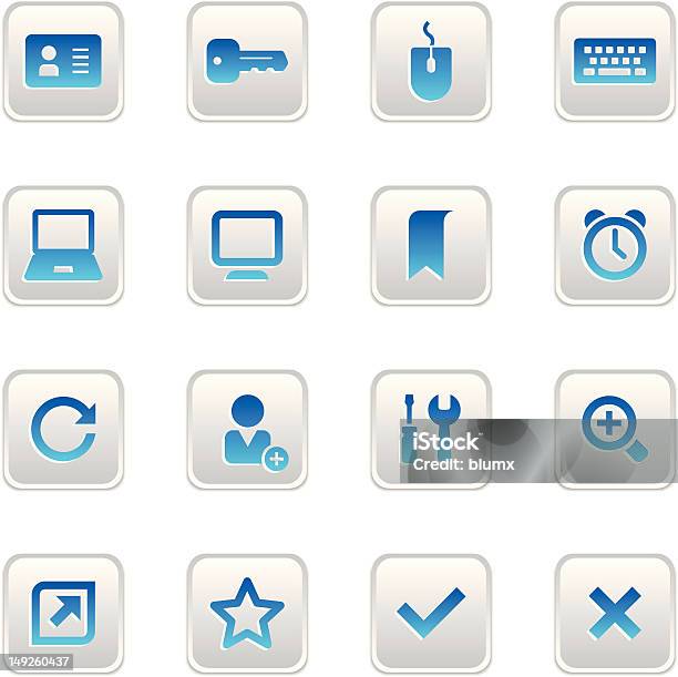 Web Conjunto De Ícones De Botão - Arte vetorial de stock e mais imagens de Agenda Pessoal - Agenda Pessoal, Azul, Bilhete de Identidade