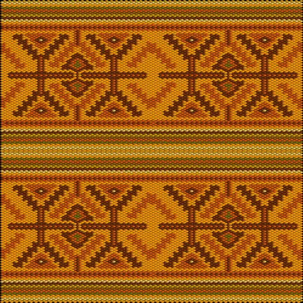 Vector illustration of Pattern, ornament,  tracery, mosaic ethnic, folk, national, geometric  for fabric, interior, ceramic, furniture in the Latin American style.