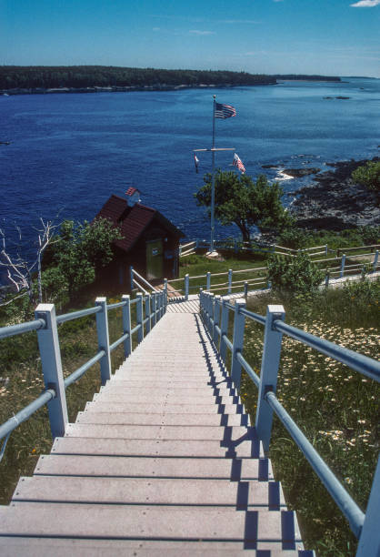Owls Head State Park Maine - Stairs to Lighthouse - 2006